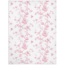 Load image into Gallery viewer, Minky blanket, Betsy chinoiserie pink and white trees
