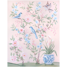 Load image into Gallery viewer, Blush Chinoiserie No. 2, a fine art print on canvas