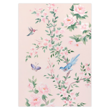 Load image into Gallery viewer, April pink chinoiserie note card set