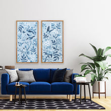 Load image into Gallery viewer, Blue Chinoiserie No. 2, a canvas wrap print