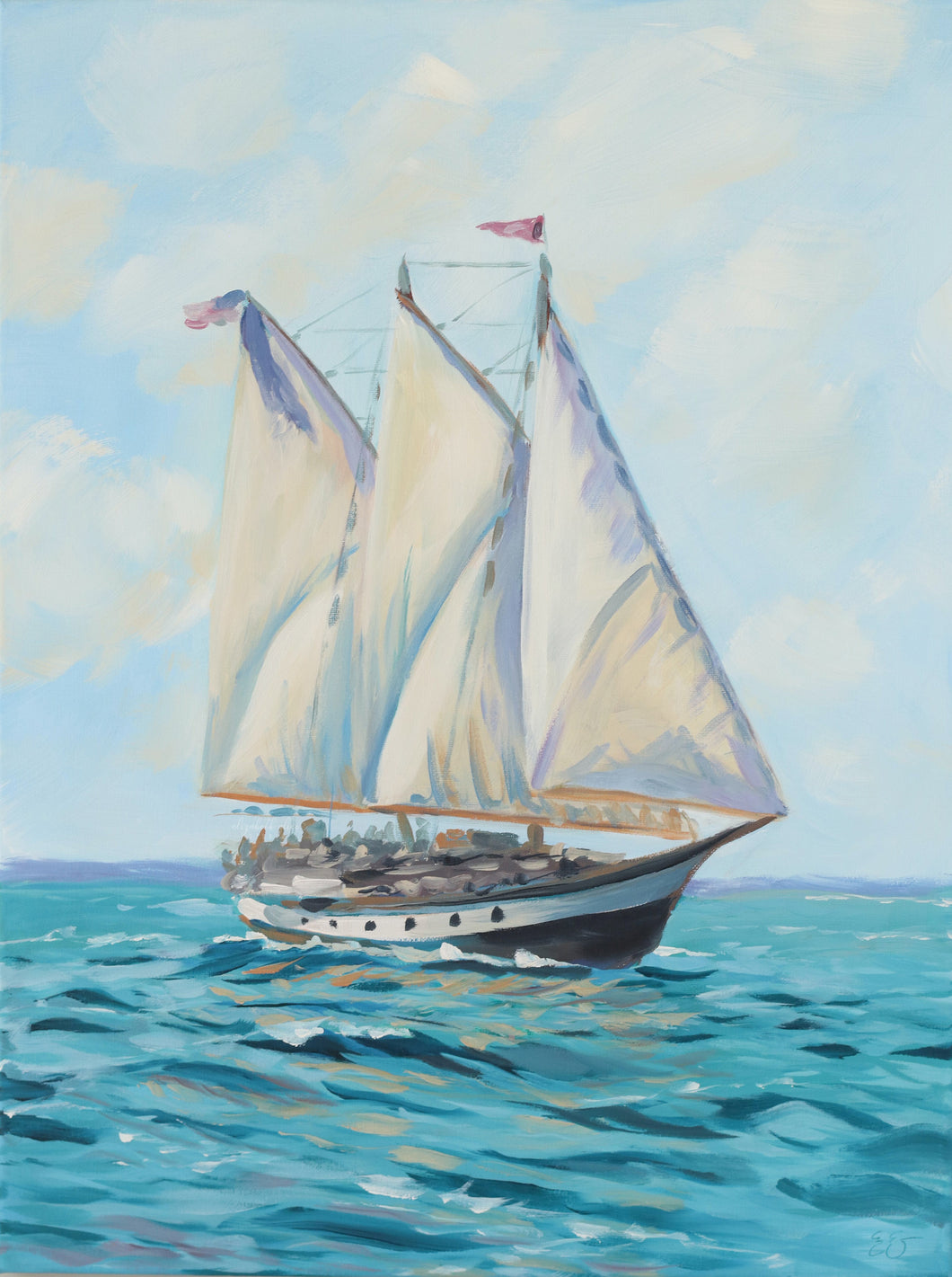 Schooner on the Chesapeake - 18 x 24