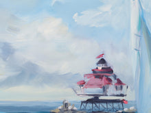 Load image into Gallery viewer, Sailboat Passing Thomas Point Lighthouse - 24 x 24
