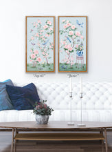 Load image into Gallery viewer, June, a blue chinoiserie fine art print on paper