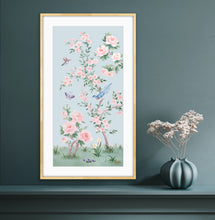 Load image into Gallery viewer, April, a blue chinoiserie fine art print on paper