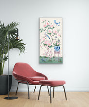 Load image into Gallery viewer, June, an ivory chinoiserie canvas wrap