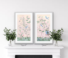 Load image into Gallery viewer, June, a pink chinoiserie fine art print on paper