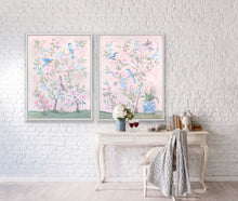 Load image into Gallery viewer, Blush Chinoiserie No. 1, a fine art print on canvas
