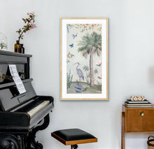 Load image into Gallery viewer, Olive, a green tropical chinoiserie print on paper