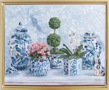 Load image into Gallery viewer, Five Vessels and a Dog - 17 x 21 framed