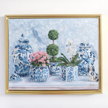 Load image into Gallery viewer, Five Vessels and a Dog - 17 x 21 framed