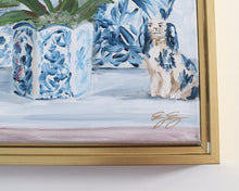 Load image into Gallery viewer, Five Vessels and a Dog - 17 x 21 framed