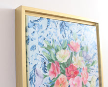 Load image into Gallery viewer, Poppies on Blue - 12 x 15 framed