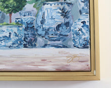 Load image into Gallery viewer, Green and blue and white - 12 x 15 framed