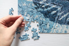 Load image into Gallery viewer, Patterned Shadow (lemons in blue and white bowl) jigsaw puzzle