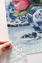 Load image into Gallery viewer, Pink Tulips, Blue Vase jigsaw puzzle