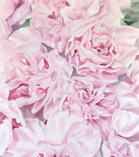 Load image into Gallery viewer, Large pink peony painting by Elizabeth Alice Studio, dreamy romantic floral painting, feminine art, large statement painting, macro painting