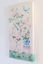 Load image into Gallery viewer, June, a pink chinoiserie canvas wrap