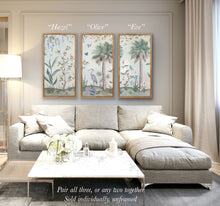 Load image into Gallery viewer, Hazel, a green tropical chinoiserie print on paper
