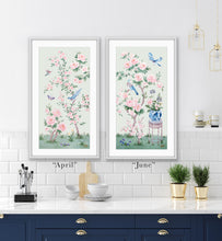 Load image into Gallery viewer, June, a green chinoiserie fine art print on paper