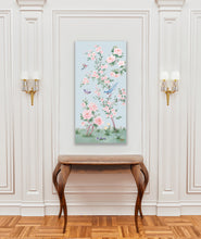 Load image into Gallery viewer, April, a blue chinoiserie canvas wrap