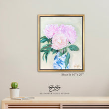 Load image into Gallery viewer, No. 122 Peony canvas wrap, available framed
