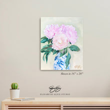 Load image into Gallery viewer, No. 122 Peony canvas wrap, available framed
