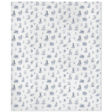 Load image into Gallery viewer, Farm animals minky blanket, blue
