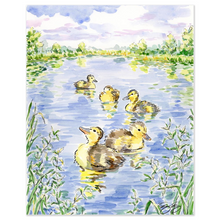 Load image into Gallery viewer, Baby Farm Animals: Ducks, a fine art print on paper
