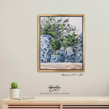 Load image into Gallery viewer, No. 189 Green and Blue and White canvas wrap, available framed
