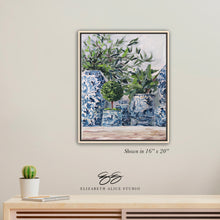Load image into Gallery viewer, No. 189 Green and Blue and White canvas wrap, available framed
