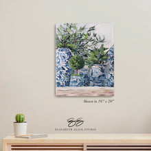 Load image into Gallery viewer, No. 189 Green and Blue and White canvas wrap, available framed
