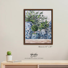 Load image into Gallery viewer, No. 189 Green and Blue and White canvas wrap, available framed

