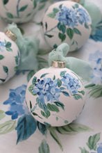 Load image into Gallery viewer, Blue hydrangea chinoiserie hand-painted ornament
