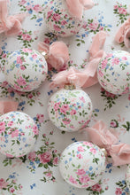 Load image into Gallery viewer, Pink vintage rose hand-painted ornament
