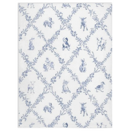 Baby animal trellis minky blanket