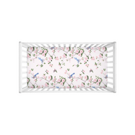 Crib sheet, Betsy chinoiserie trees light pink