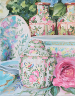 No. 332 Rose Canton Ginger Jar, a fine art print on paper