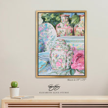 Load image into Gallery viewer, No. 332 Rose Canton Ginger Jar canvas wrap, available framed
