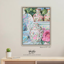 Load image into Gallery viewer, No. 332 Rose Canton Ginger Jar canvas wrap, available framed

