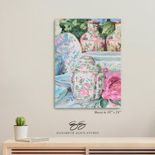 Load image into Gallery viewer, No. 332 Rose Canton Ginger Jar canvas wrap, available framed
