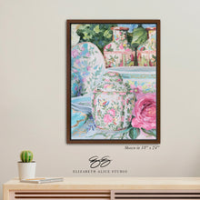 Load image into Gallery viewer, No. 332 Rose Canton Ginger Jar canvas wrap, available framed
