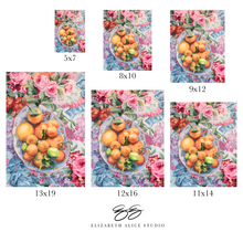 Load image into Gallery viewer, No. 334 Citrus in Chinoiserie, a fine art print on paper
