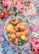 No. 334 Citrus in Chinoiserie, a fine art print on paper