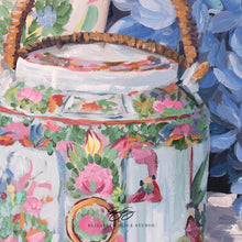 Load image into Gallery viewer, No. 334 Rose Canton Tea Set canvas wrap, available framed
