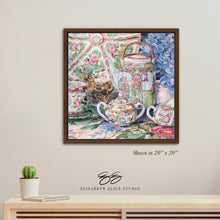 Load image into Gallery viewer, No. 334 Rose Canton Tea Set canvas wrap, available framed
