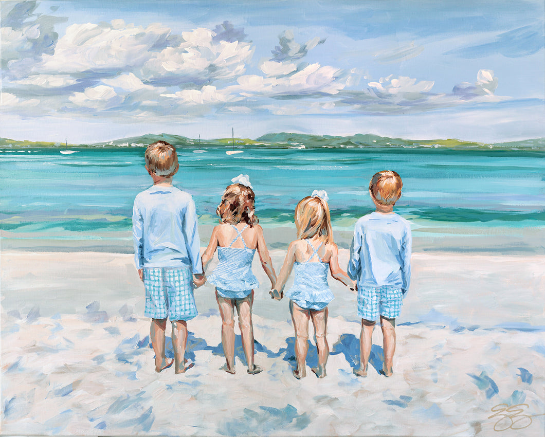 No. 352 Four cousins, a fine art print on paper