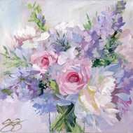 No. 394 Purple floral fine art print on paper