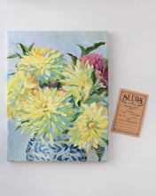 Load image into Gallery viewer, No. 402 Yellow Dahlias, 11 x 14 + dahlia seeds
