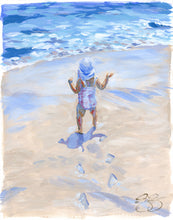 Load image into Gallery viewer, Baby&#39;s first steps on the beach - 11 x 14
