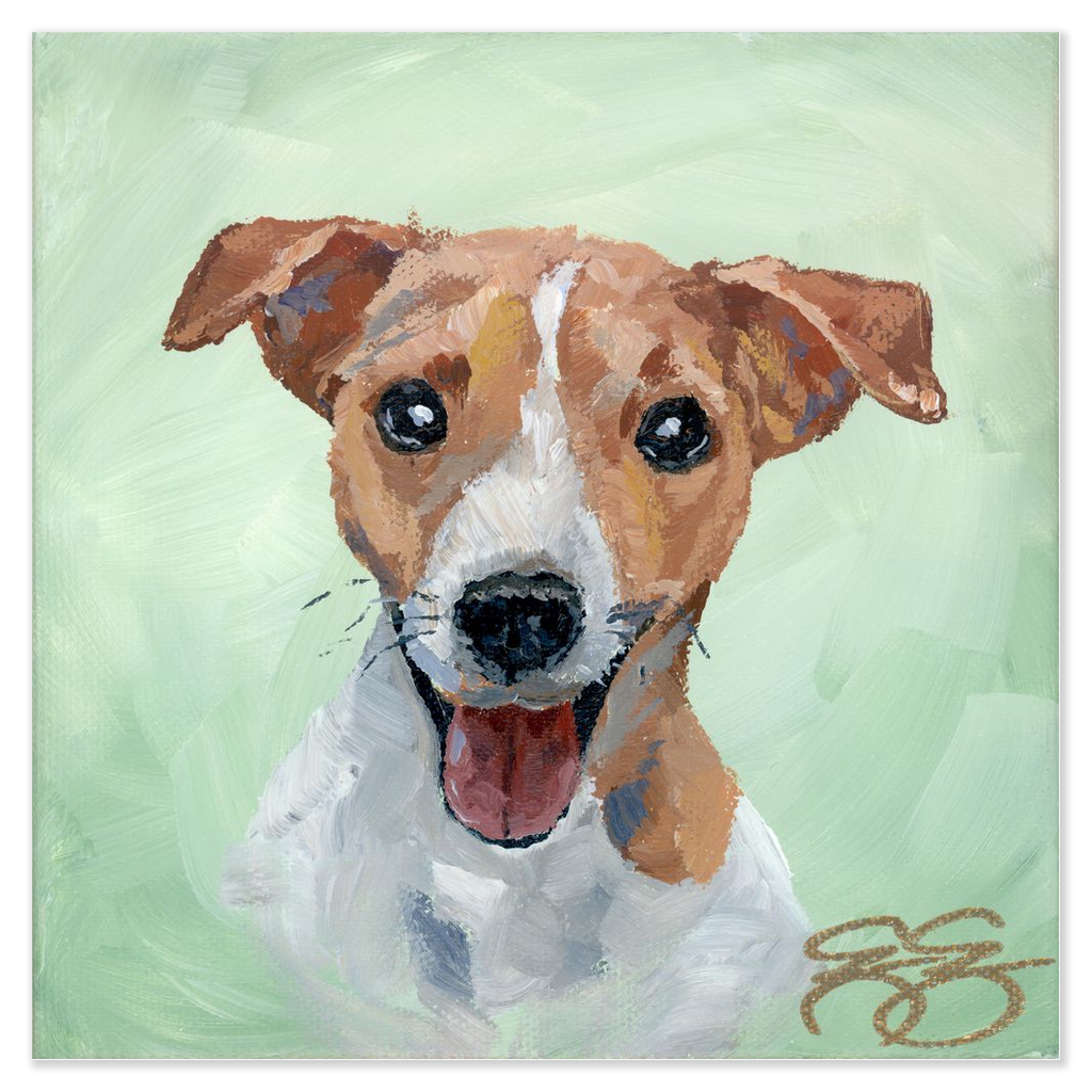 Jack Russell Terrier, a fine art print on paper
